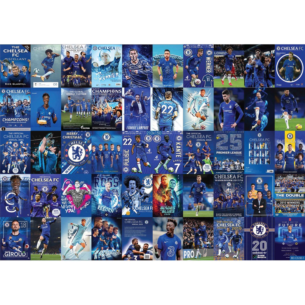 Combo Set 50 tờ Decal dán tường đội bóng Chelsea