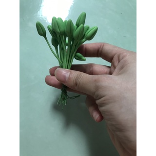 Nụ hoa mai làm hoa handmade