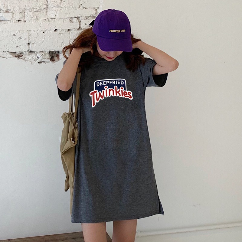 Đầm thun dài ZHELIHANGFEI cotton dáng rộng có túi thời trang mùa hè