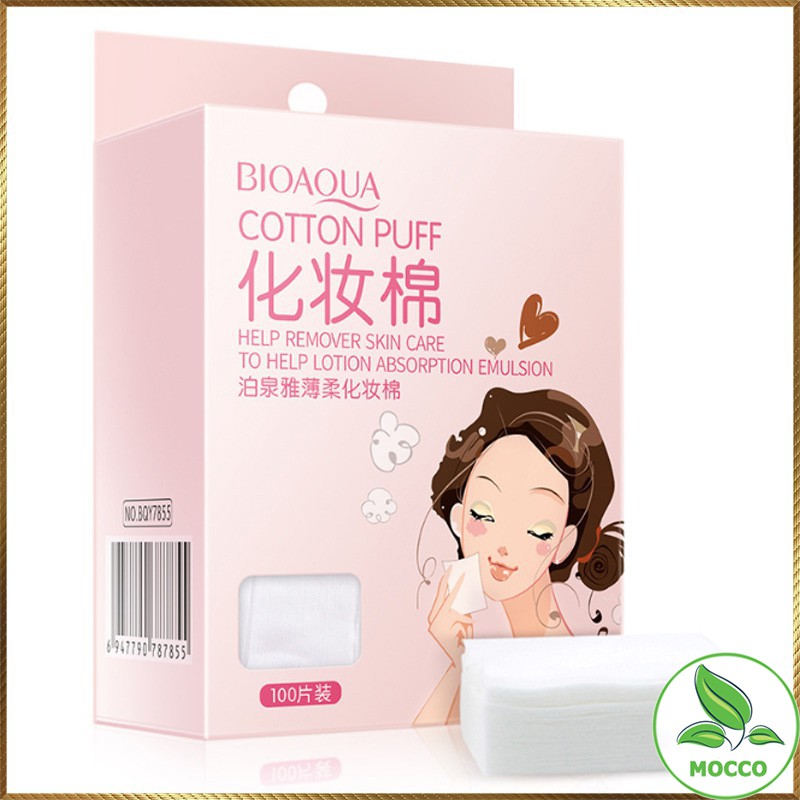 Bông tẩy trang hộp 100 miếng Cotton Puff Bioaqua TT01