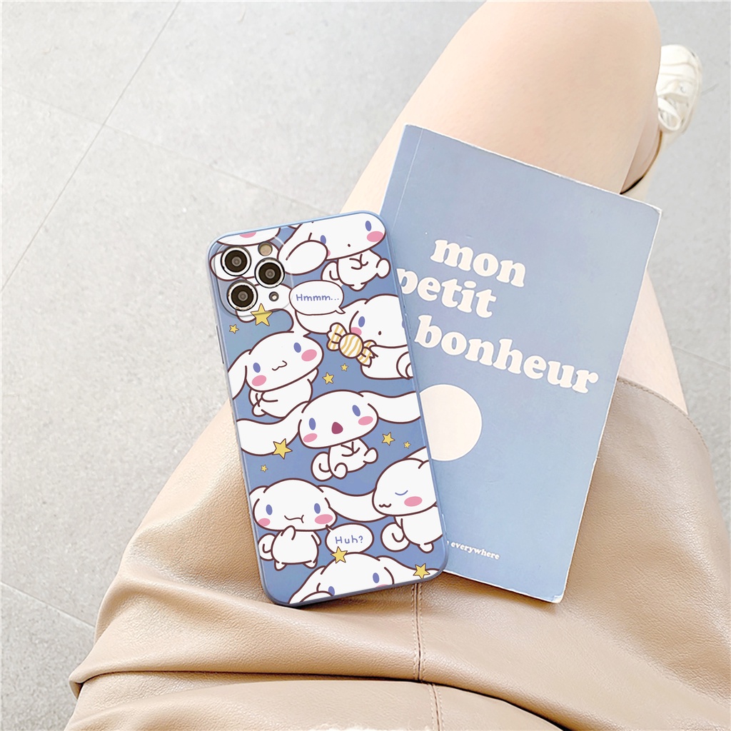 Ốp lưng iphone Thỏ tai dài cạnh vuông 6/6plus/6s/6splus/7/7plus/8/8plus/x/xr/xs/11/12/13/pro/max/plus/promax