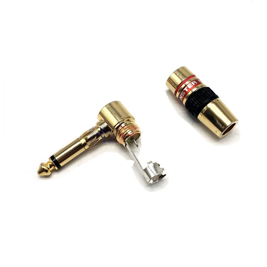 Đầu jack 6 ly mono góc vuông Monster CHÍNH HÃNG Chống Nhiễu