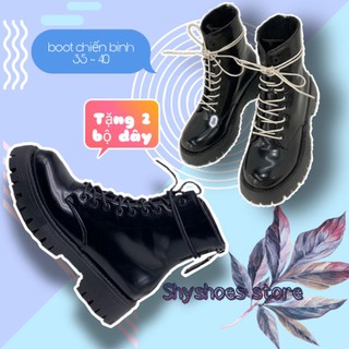 (Có Sẵn) Giày boot chiến binh hot 2020 phong cách martin oxford tặng kèm 2 bộ dây giày (trắng,đen)