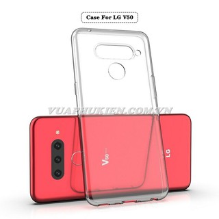 Ốp lưng cho LG V50 ThinQ, V40 ThinQ, V30, V20, V10, Silicone dẻo trong suốt loại A+ siêu mỏng 0,5 mm