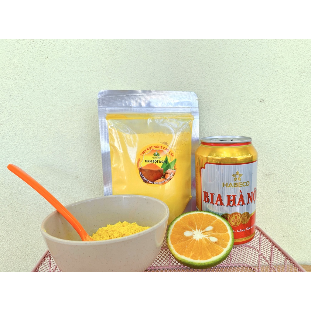 Tinh Bột Nghệ Nguyên Chất Đắp Mặt Nạ Ngăn Ngừa Mụn, Mờ Vết Thâm