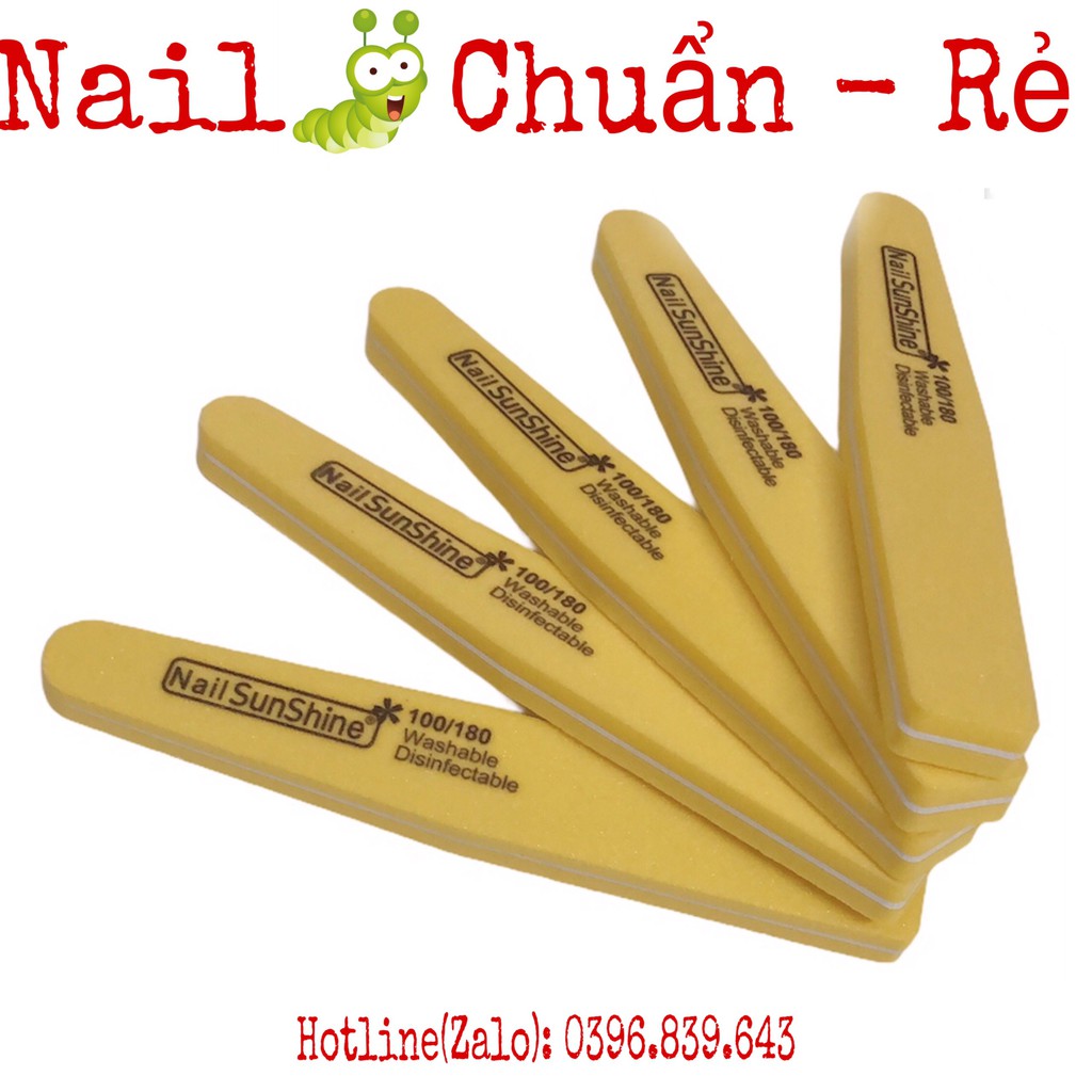 Phào Chà Móng 2 Mặt Sunshine - Bufer Nhám Móng Tạo Độ Bám CHo SƠn Gel [ 10 CÂY ]