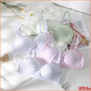 Áo ngực nữ bra cotton tinh khiết không gọng đệm mỏng màu dịu nhẹ _AL56