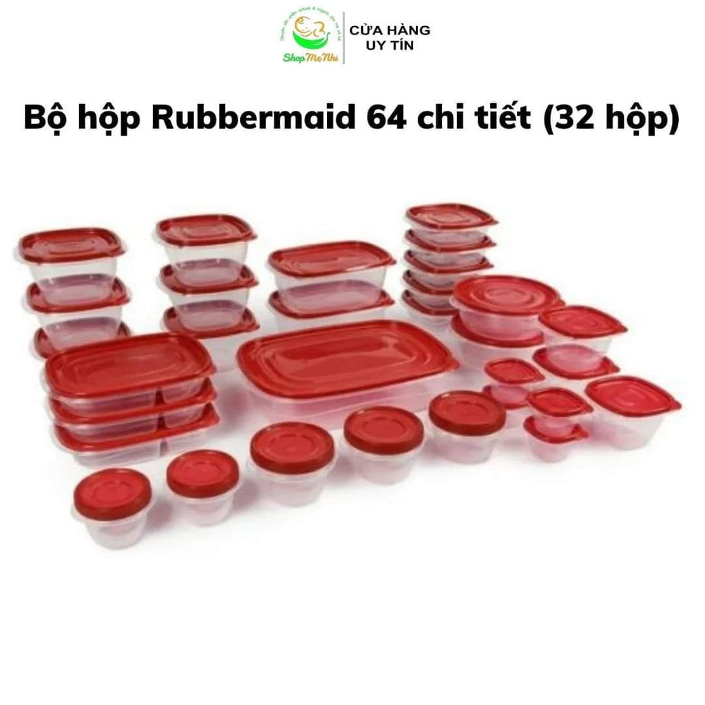 SET HỘP TRỮ THỰC PHẨM RUBBERMAID 64 MÓN CÓ SẴN