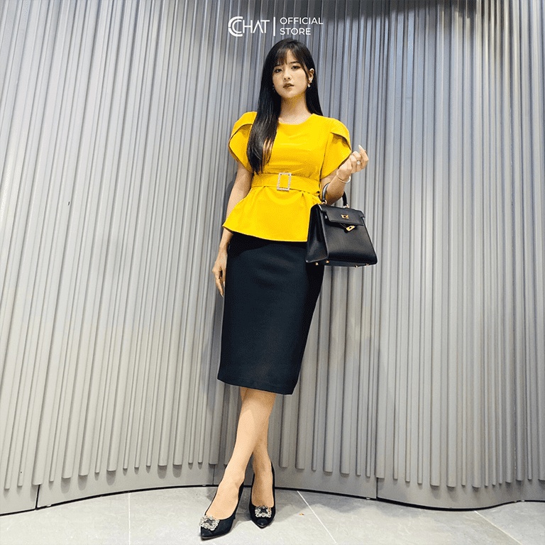 Áo cổ tròn tay cánh hồng CChat Clothes