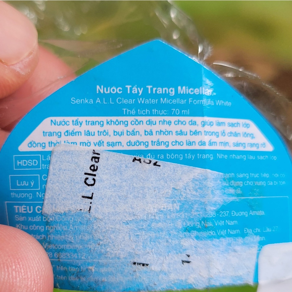 Nước/Sữa tẩy trang Senka All Clear Water 70ml