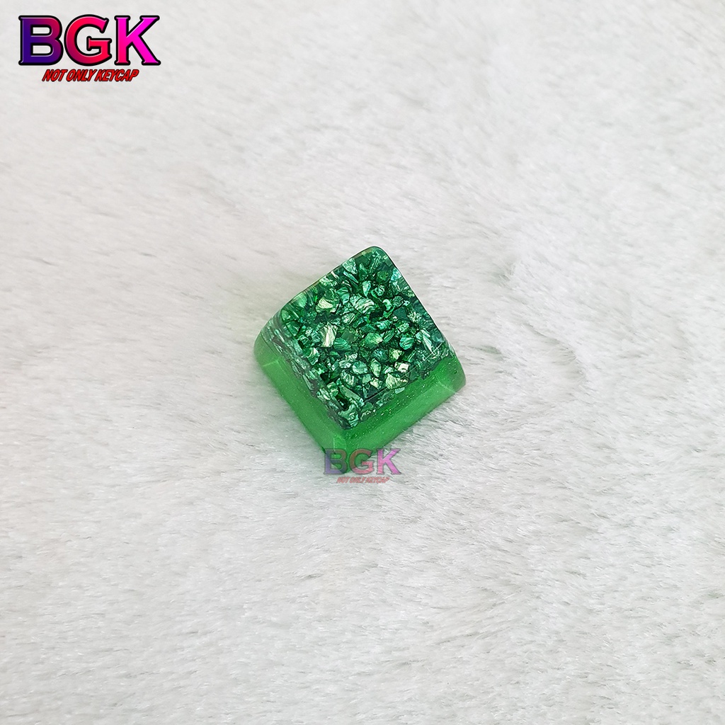 Keycap Lẻ Tinh Thể Xanh Lá Green Crystal Keycap SA profile ( keycap resin độc lạ )( Keycap Artisan )