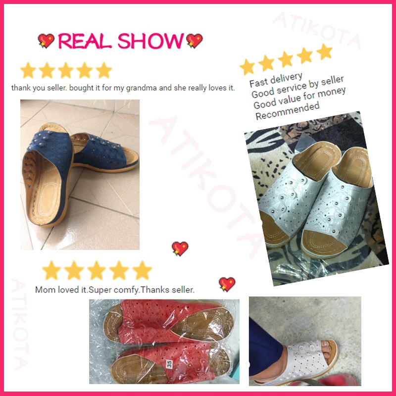 Tikp Xăng đan Đế Dày  Kasut Selipar Wanita Size 35-43 5 Màu