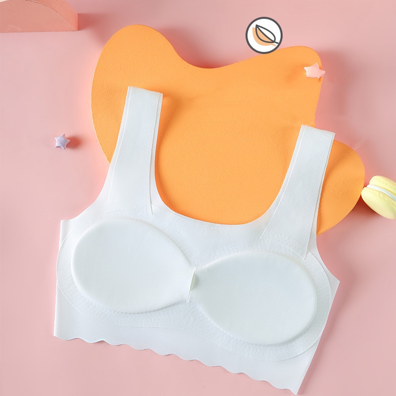 Áo Lót Thể Thao Bằng Lụa Băng Thoáng Khí Màu Sắc Kẹo Ngọt Dành Cho Bé Gái Tuổi Teen