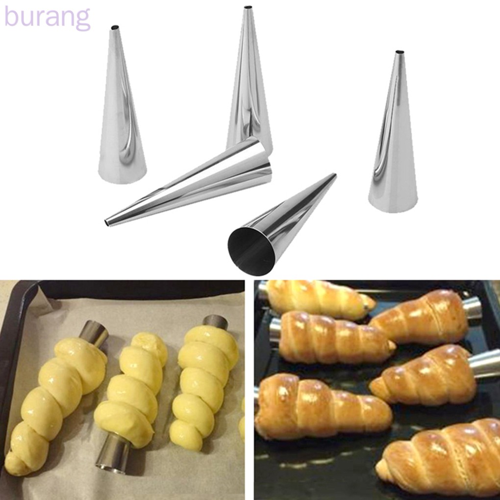 Set 5 / 12 Khuôn Làm Bánh Hình Nón Bằng Thép Không Gỉ