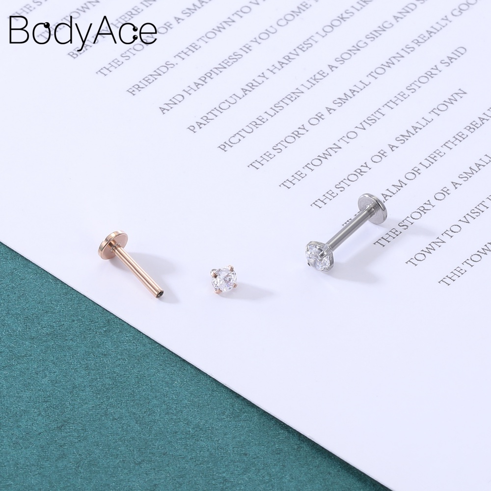 Bộ 12 Khuyên Xỏ Cơ Thể Bằng Thép Không Gỉ Đính Đá Pha Lê Cá Tính