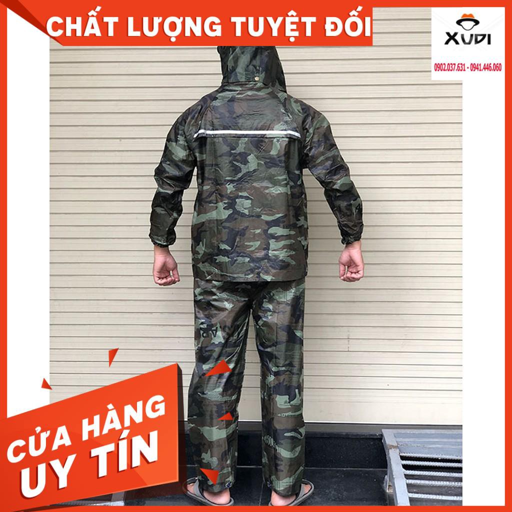 Bộ Áo Mưa Vải Dù Cao Cấp 2 Lớp Size XXL Chống Thấm