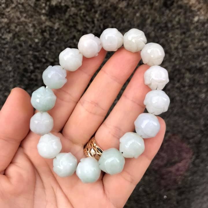 VÒNG LIÊN HOA MÀU TRẮNG SIZE HẠT 13LY