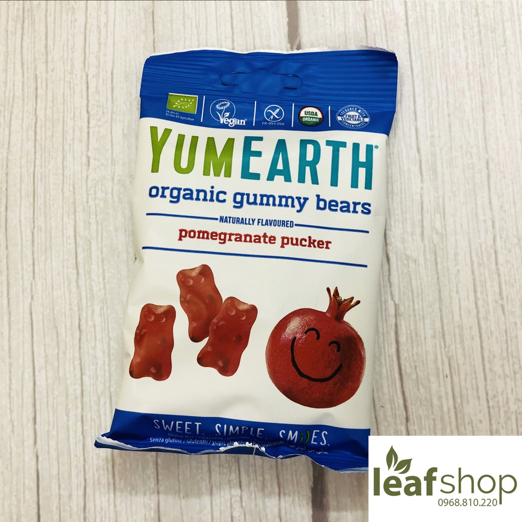 Kẹo dẻo hữu cơ cho bé vị trái cây Yumearth 50g