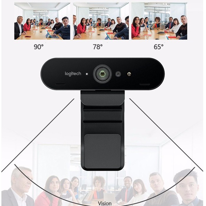 Webcam Học trực tuyến, Live Stream Học Online Cho Máy Tính, Laptop Logitech C1000e BRIO 4K Ultra HD - Hàng Chính Hãng