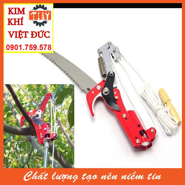 Đầu kéo tỉa cành, cắt cành cây trên cao,hái quả ,kết hợp cưa cành lưỡi thép SK5