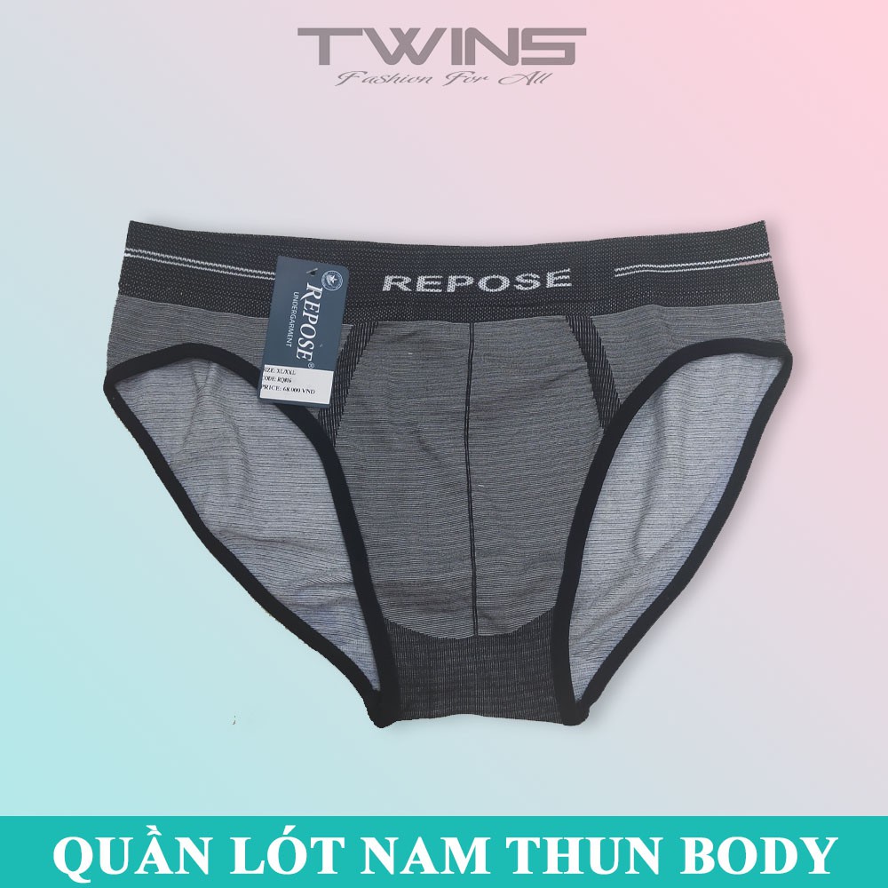 Quần lót nam tam giác cao cấp thun dệt Repose chính hãng lưng to bền đẹp, thoáng mát, thấm hút mồ hôi, co giãn