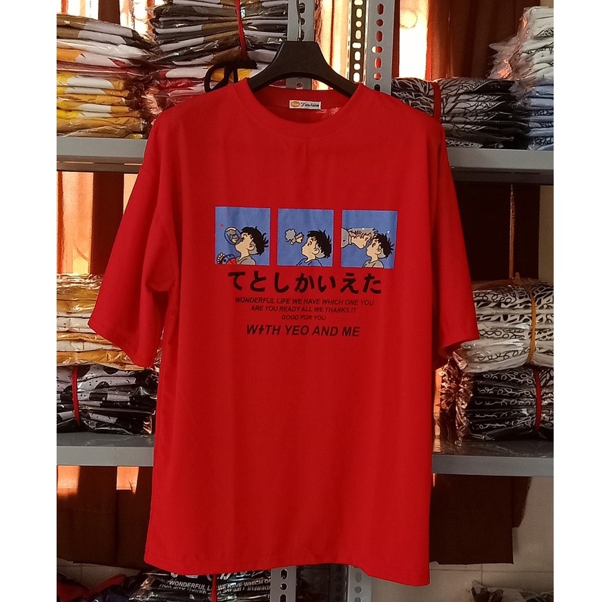 Áo thun nam nữ form rộng tay lỡ, Áo phông unisex in chữ With You and Me, chất liệu thun Cotton co giãn