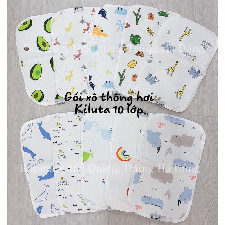 Gối xô 10 lớp có lỗ thông khí chống ngạt Kiluta - BonMart