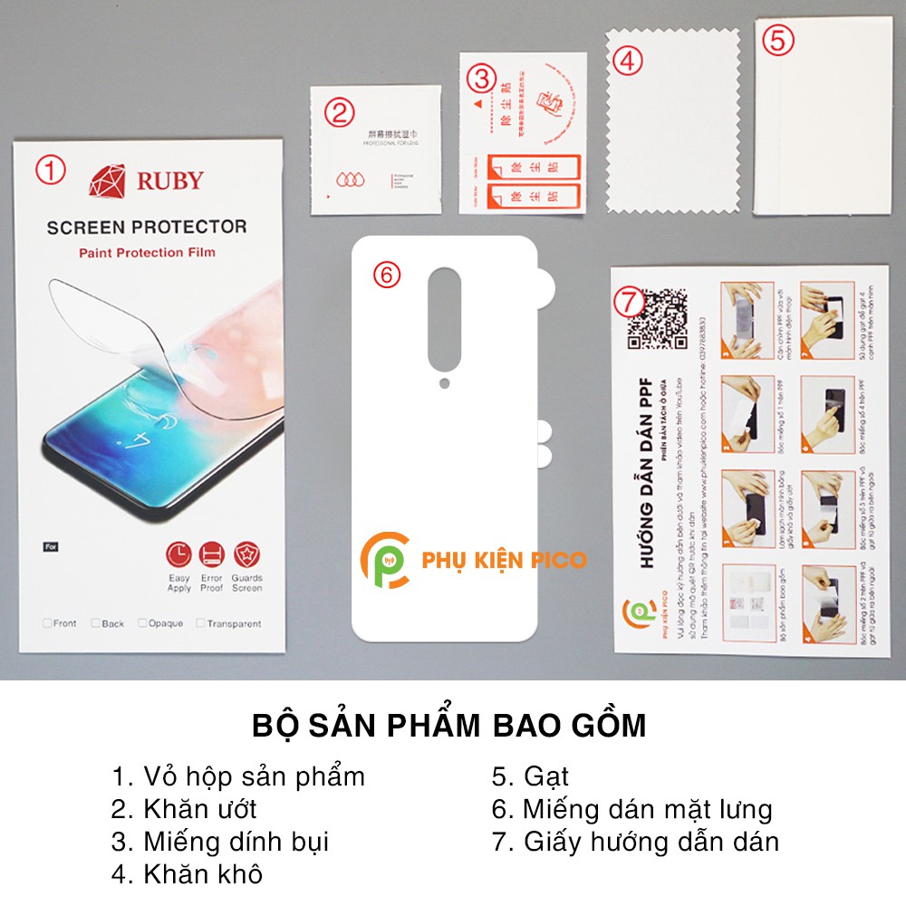 Dán lưng Oneplus 7 Pro trong suốt PPF cao cấp tự phục hồi vết xước - Dán dẻo Oneplus 7T Pro