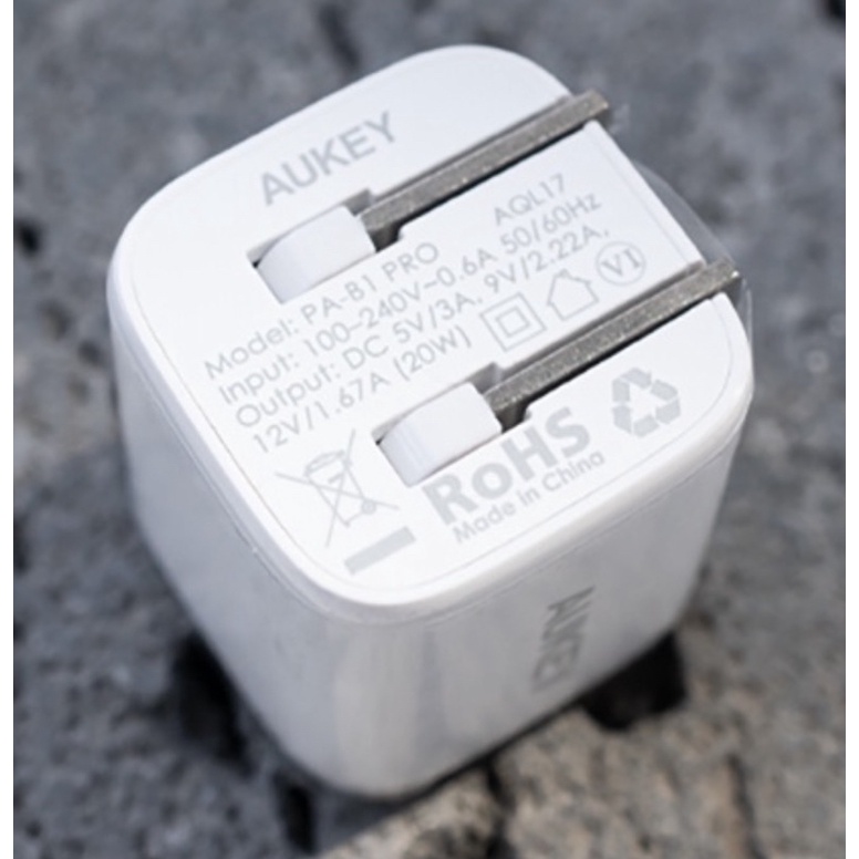Củ sạc nhanh AUKEY Ultra Minima PA-B1 PRO 20W Power Delivery/ PPS - Hàng chính hãng, bảo hành 12 tháng