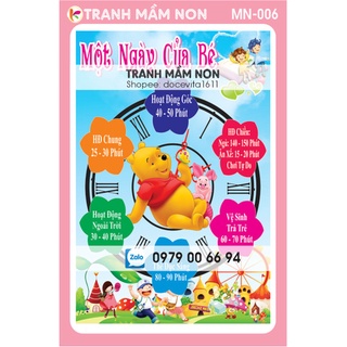 DECAL GÓC MẦM NON - Một Ngày Của Bé MN-006