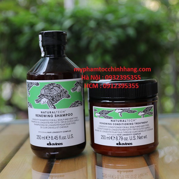 DẦU GỘI DAVINES GIẢM RỤNG, GIẢM GẦU, GIẢM NHỜN VÀ DẦU XẢ RENEWING 250ML