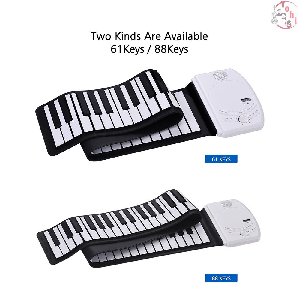 Đàn Piano điện tử bằng silicon chất lượng cao kèm dây cáp sạc