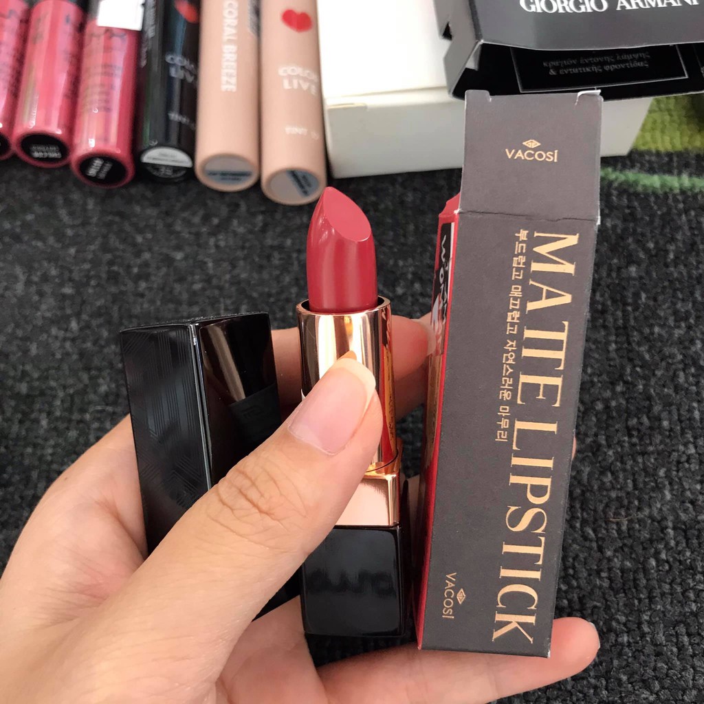 Son lì mịn môi VACOSI MATTE LIPSTICK che vân môi độ bám màu đến 12H