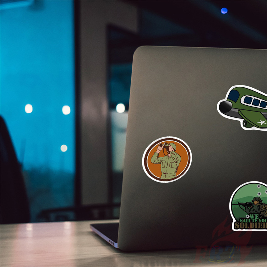 ❉ Military Enthusiast Series 01 Stickers ❉ 50Pcs/Set Fans Collection DIY Fashion Waterproof Doodle Decals Stickers