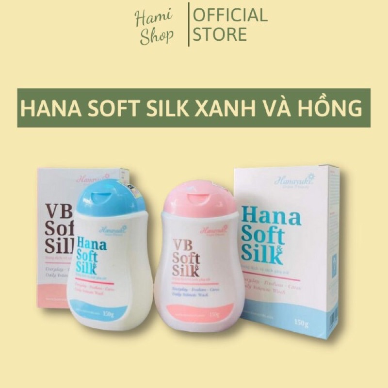 Hana Soft Silk Loại Chai 150gr Date 2023 Chính Hãng - Dung Dịch Vệ Sinh Phụ Nữ Hanayuki - Dung Dịch Vệ Sinh Hanayuki