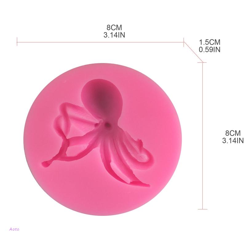 Khuôn Silicone Làm Bánh Tạo Hình Bạch Tuộc 3D Độc Đáo Tiện Dụng