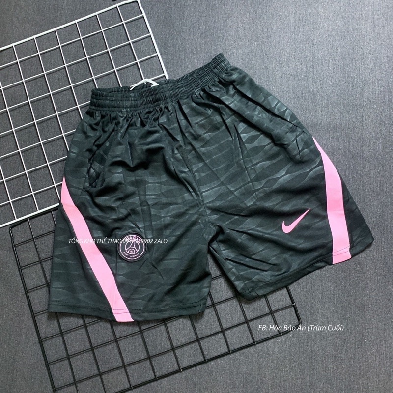 Bộ quần áo đá banh CLB PSG Training màu trắng viền hồng 2023