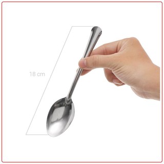 Muỗng inox cán dài trơn 18cm rainy rn-10msn