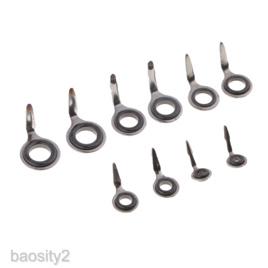 10 Vòng dẫn hướng cần câu Fancyes bằng gốm thép không gỉ 304