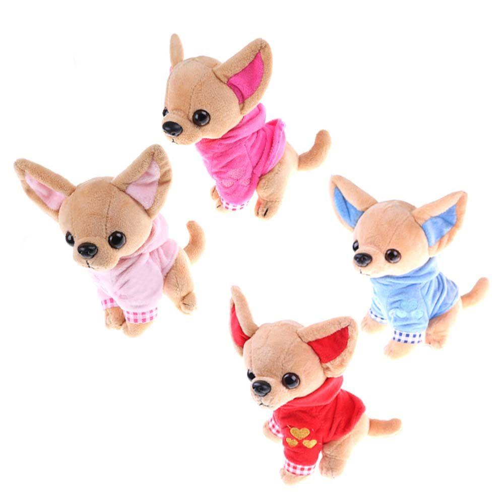 DARNELL Đồ chơi nhồi bông Hình Chó Chihuahua 4 Màu 17cm