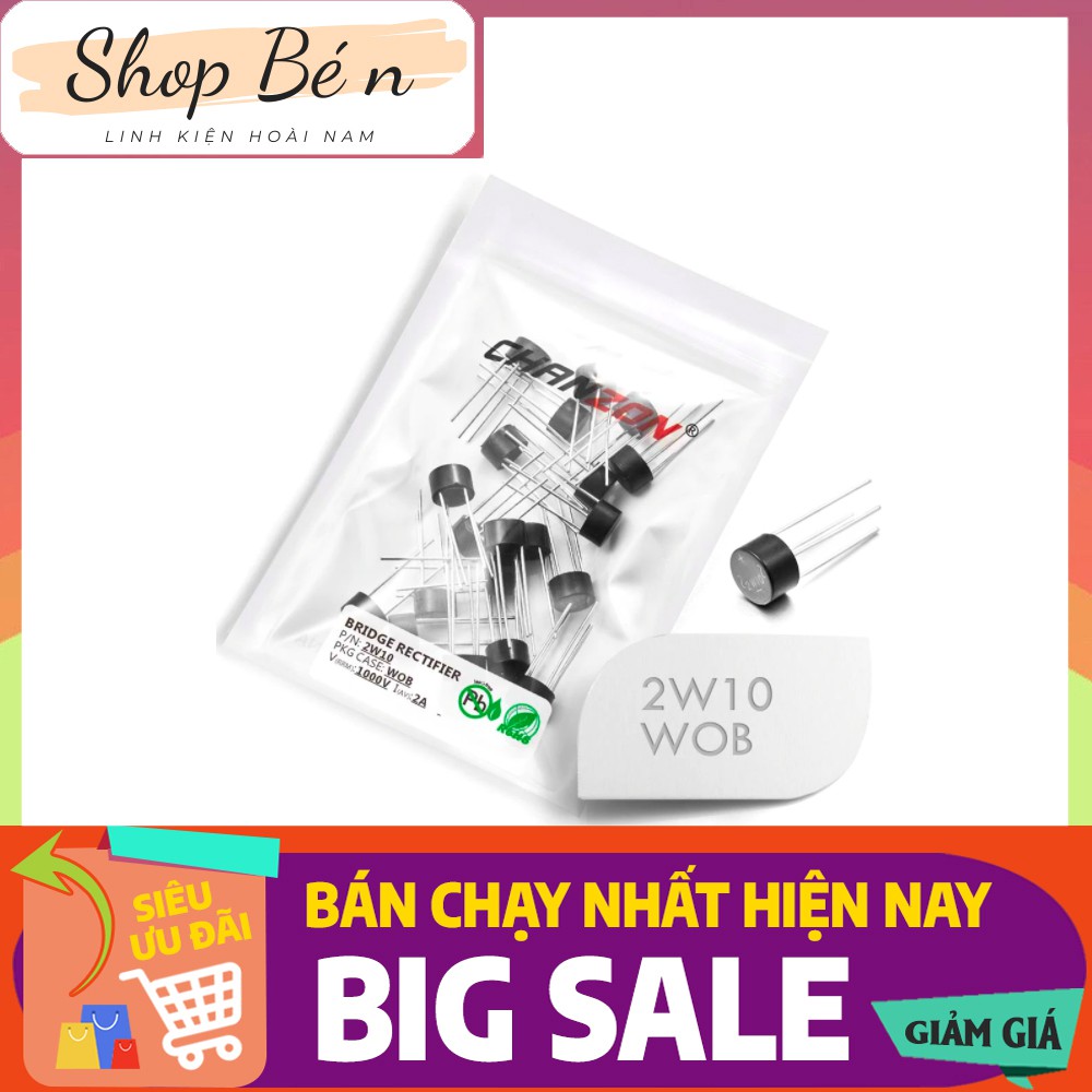 Diode Cầu 2A 2W10 Tròn