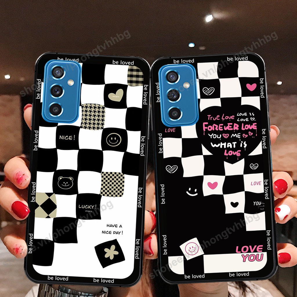 Ốp lưng Samsung M52 5G in mẫu trái tim caro, chuột mikey thể thao cực đẹp cute