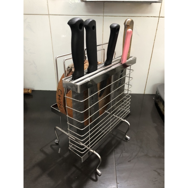 Kệ dao thớt inox 304 - KT: D26xR20xC35