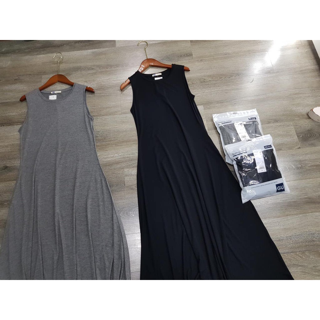 Váy thun dẻo không tay - chất thun cotton thấm mồ hôi khô thoáng