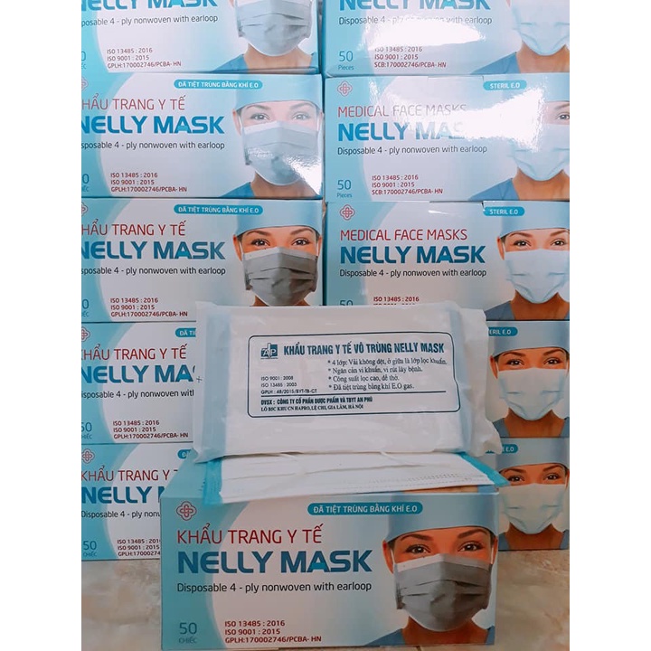 Khẩu trang y tế 4 lớp Nelly mask đã kiểm nghiệm và tiệt trùng hộp 50 cái | BigBuy360 - bigbuy360.vn