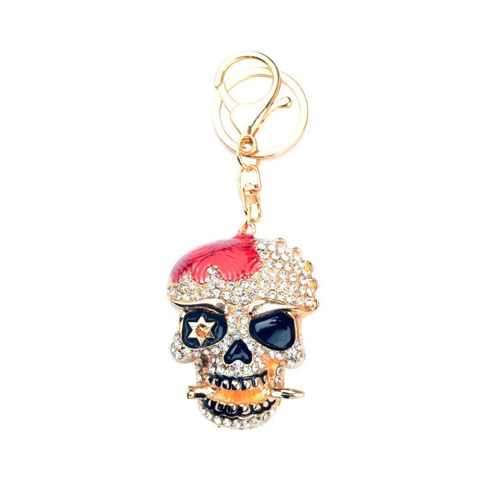 DARNELL Móc Khóa Hình Đầu Lâu Tráng Men Độc Đáo