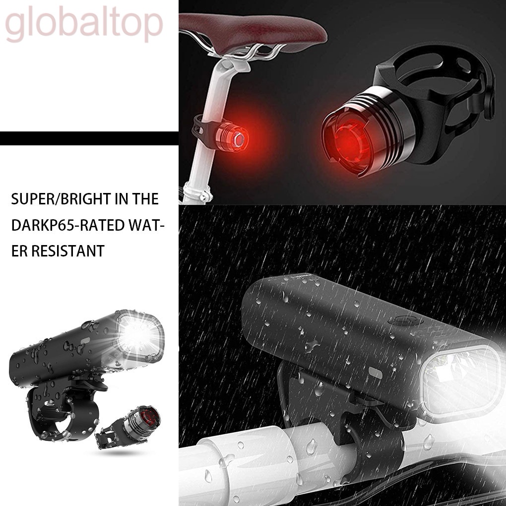 Bộ Đèn Pha Led Gắn Phía Trước Và Sau Xe Đạp Leo Núi