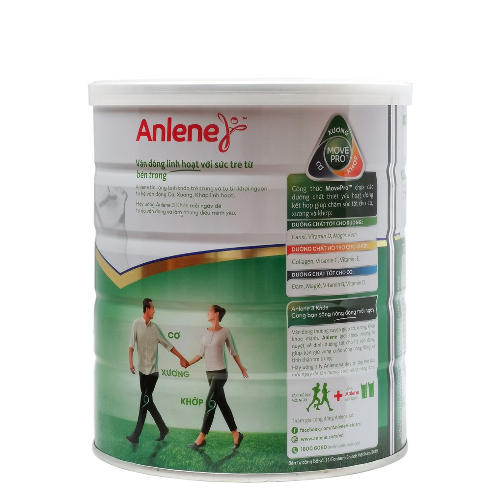 Sữa bột Anlene hương Vani 800g