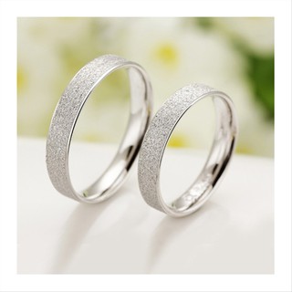 Nhẫn cặp inox-titan phun cát cao cấp