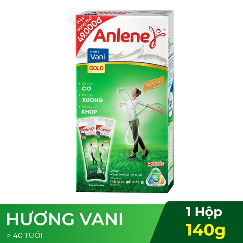 Sữa bột Anlene Gold Movepro Hộp 140g (trên 40 tuổi) (35g x 4 gói))